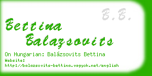 bettina balazsovits business card