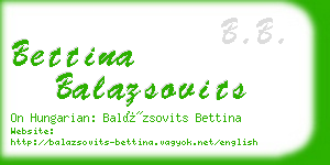 bettina balazsovits business card